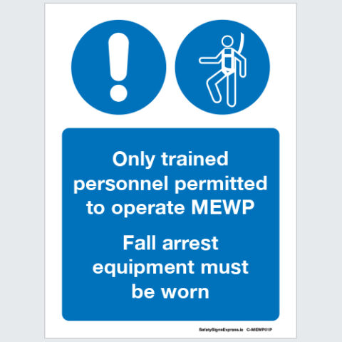 Mobile Elevated Work Platform / C-MEWP01P - Safety Signs Express