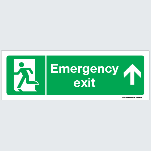 Emergency Exit Sign Straight